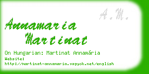 annamaria martinat business card